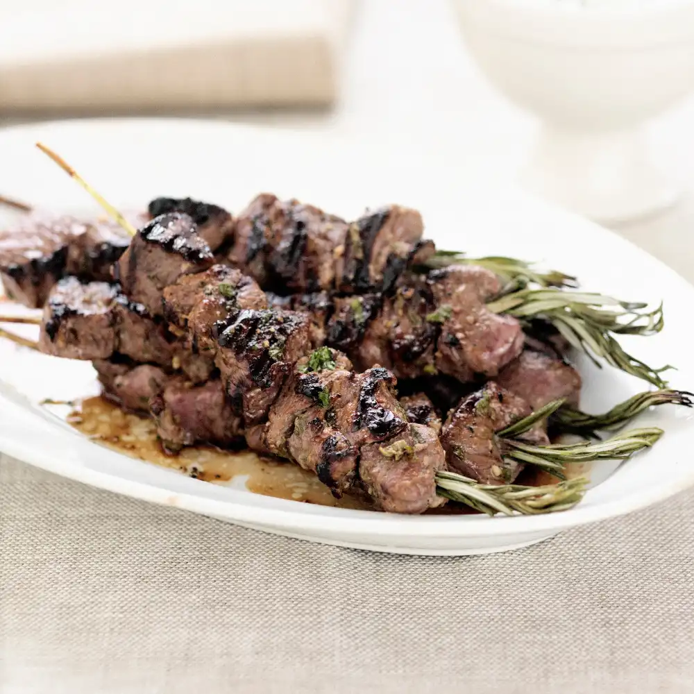 Lamb Kebabs 2 Lamb Kebabs with herbs