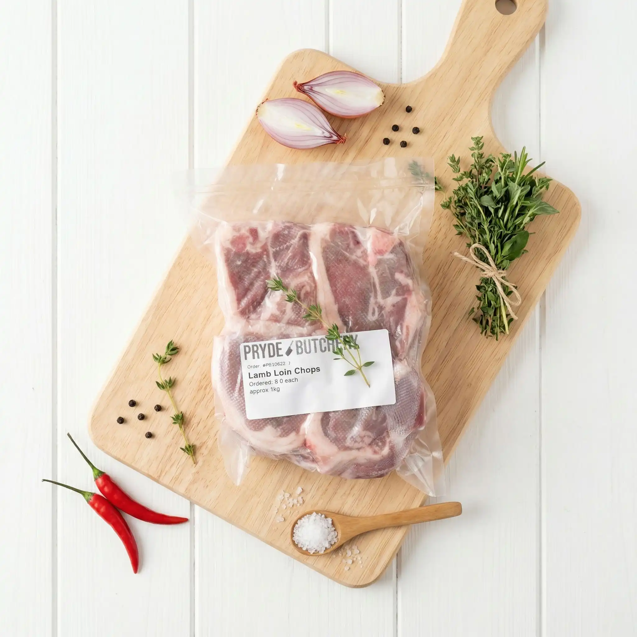 Grass Fed Lamb Loin Chops 2 Lamb Loin Chops Packed