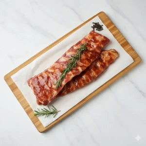 USA Pork Ribs. Hickory BBQ
