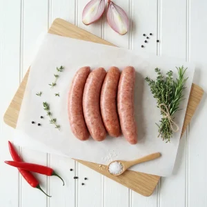 Roast Lamb and Caramalised Onion Sausages