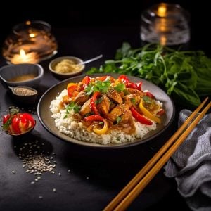 Coconut Creamy Chicken satay Stir-Fry