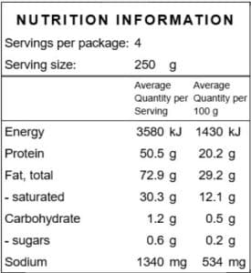Carnivore Beef Sausages 4 Product Information
