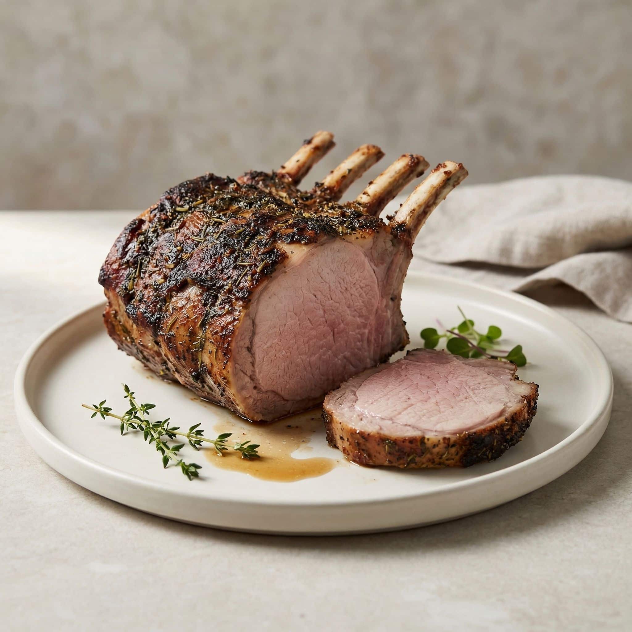 Rack of Pork Roast 4 Pork Rib Roast Plated
