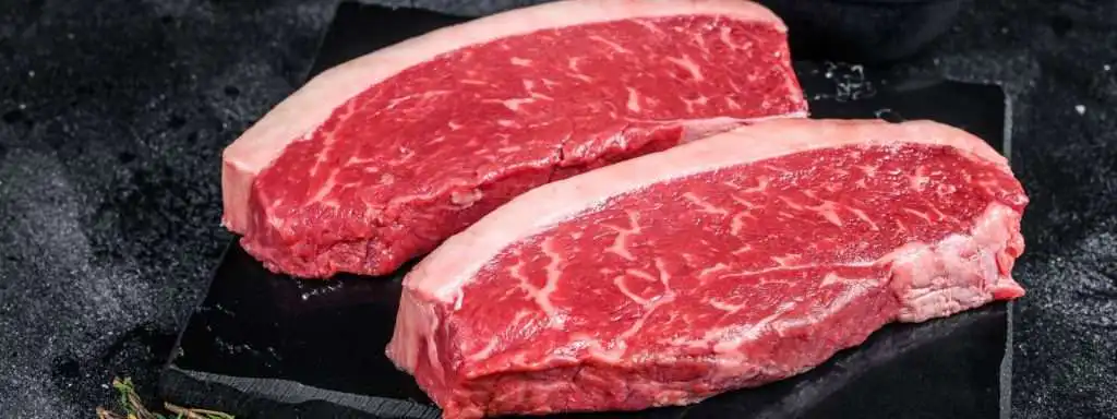Raw rump steaks