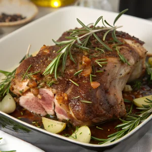Roasted Lamb Shoulder with Rosemary and Anchovies