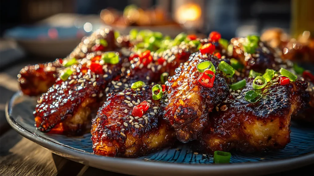 Spring BBQ Ideas: 10 Fresh Flavours for the Grill 10 Glazed chicken wings with garnishes
