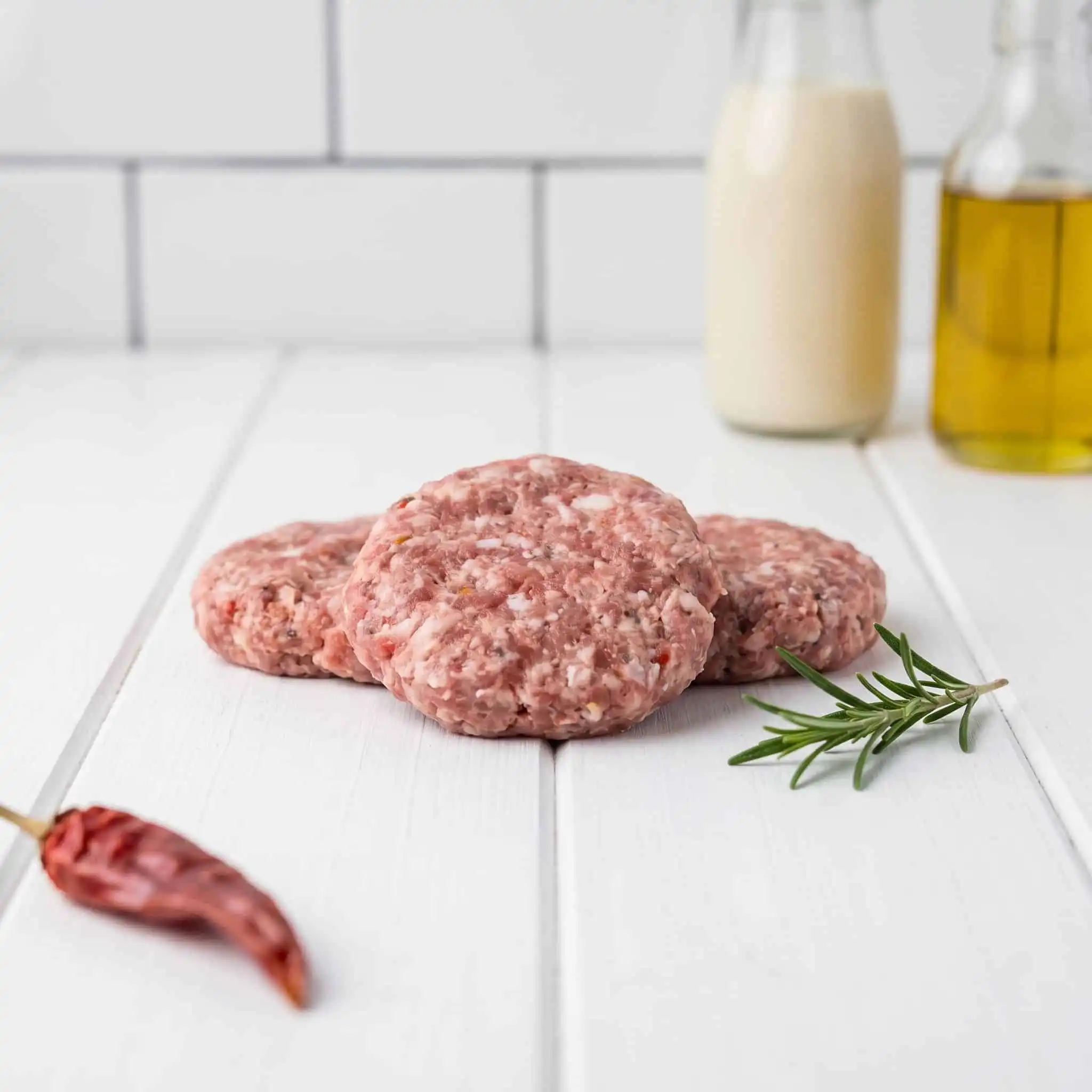 Breakfast Sausage Patties 2 Raw breakfast sausage patties