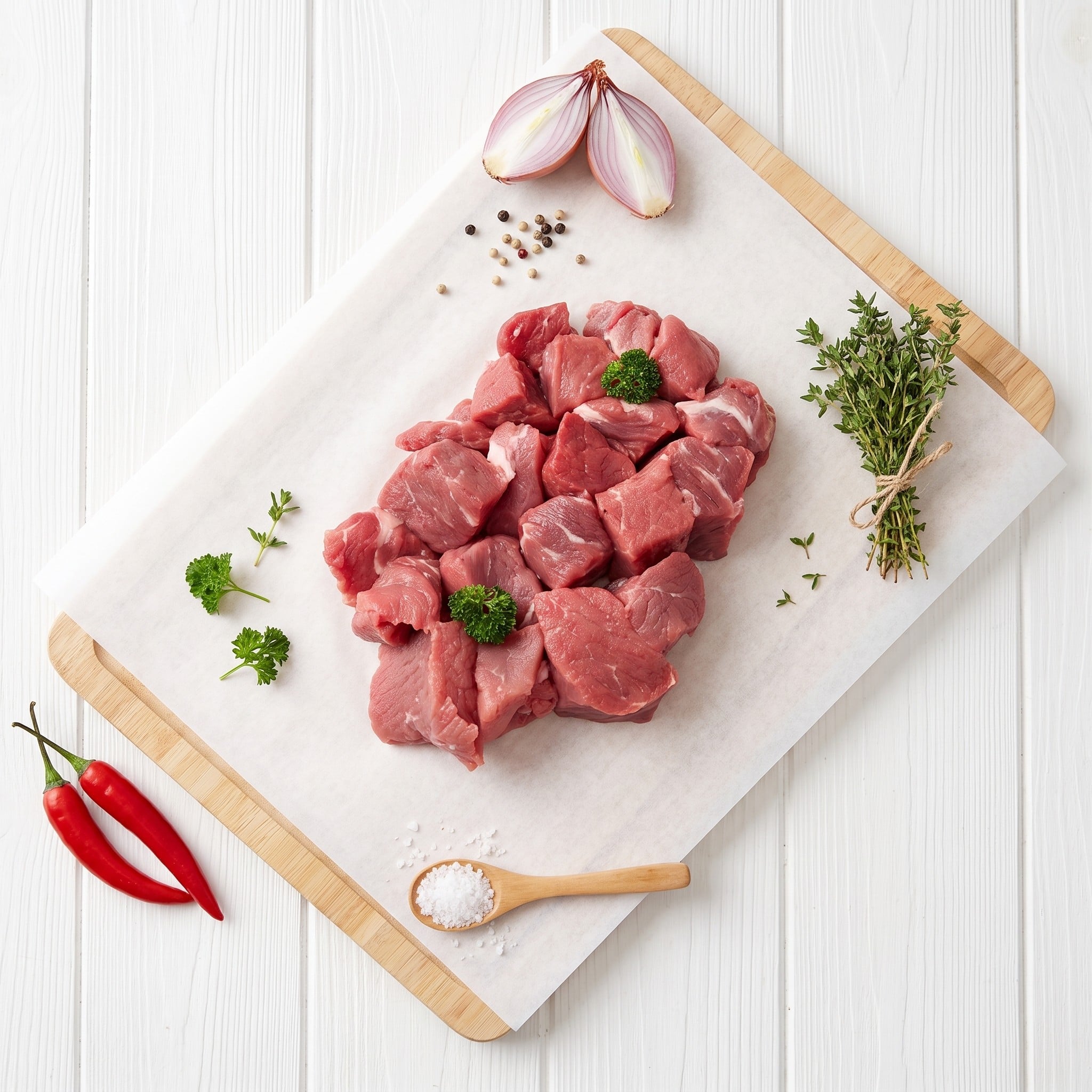 Diced Beef 4 Diced Beef – Overhead