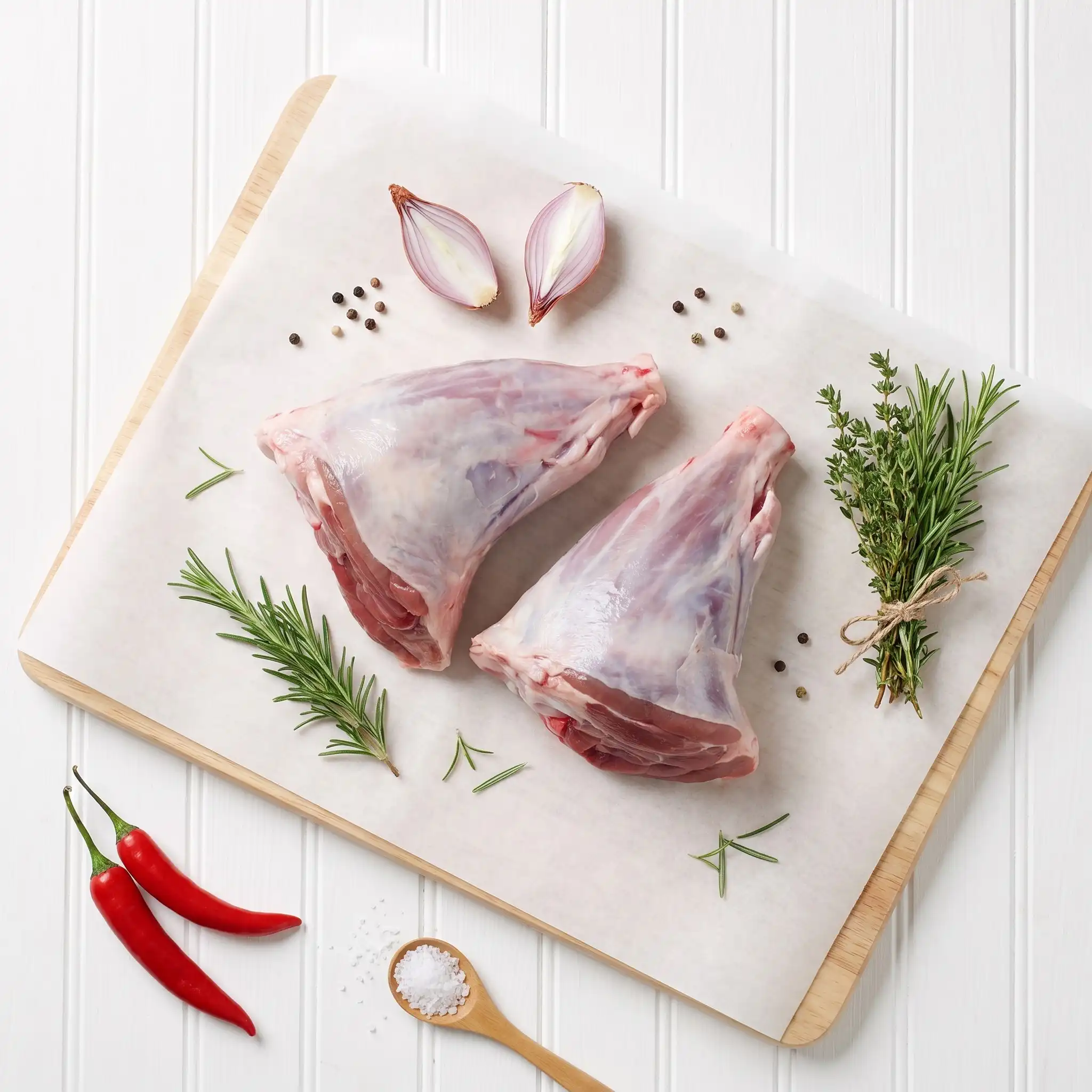 Lamb Shanks 5 Lamb Shanks - Overhead