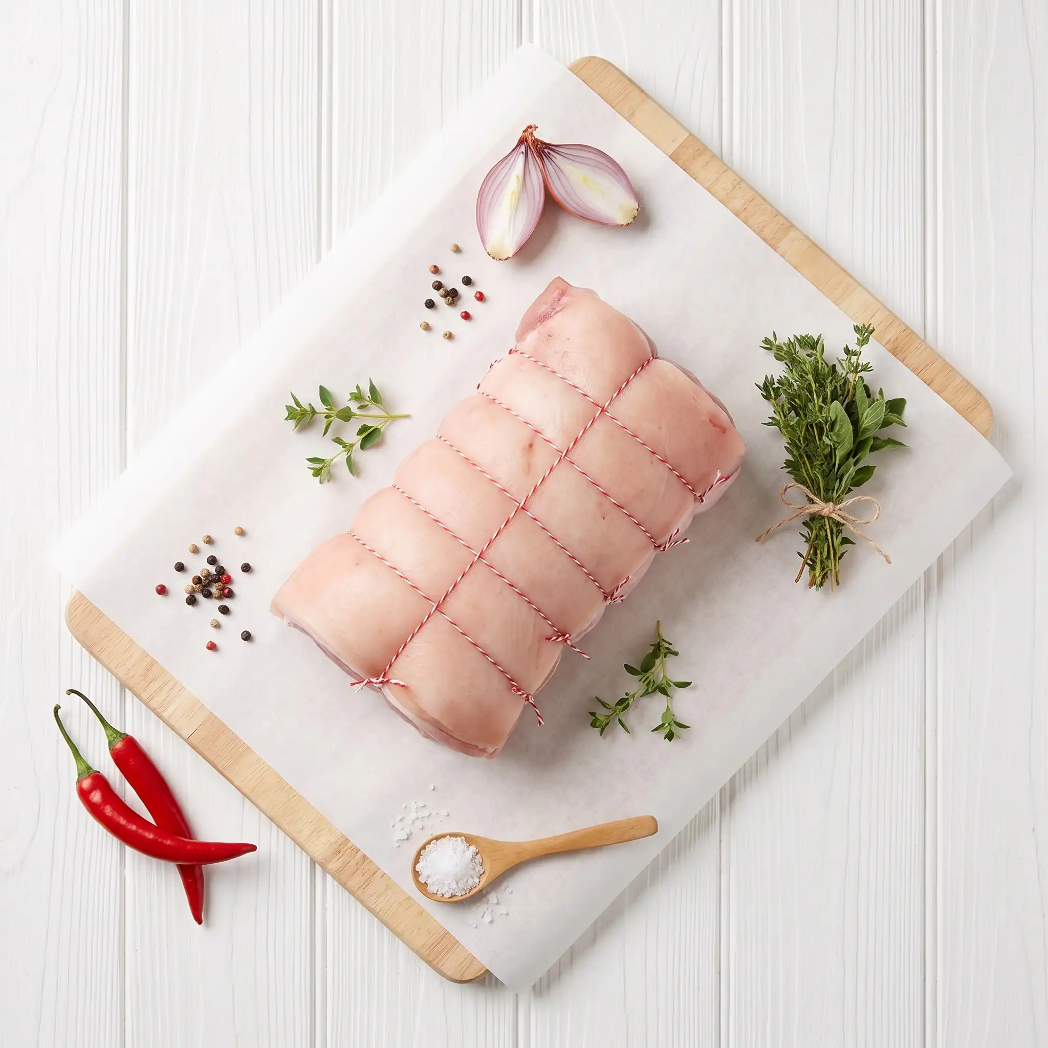 Boneless Pork Loin Rolled 3 Boneless Pork Loin Rolled – Overhead