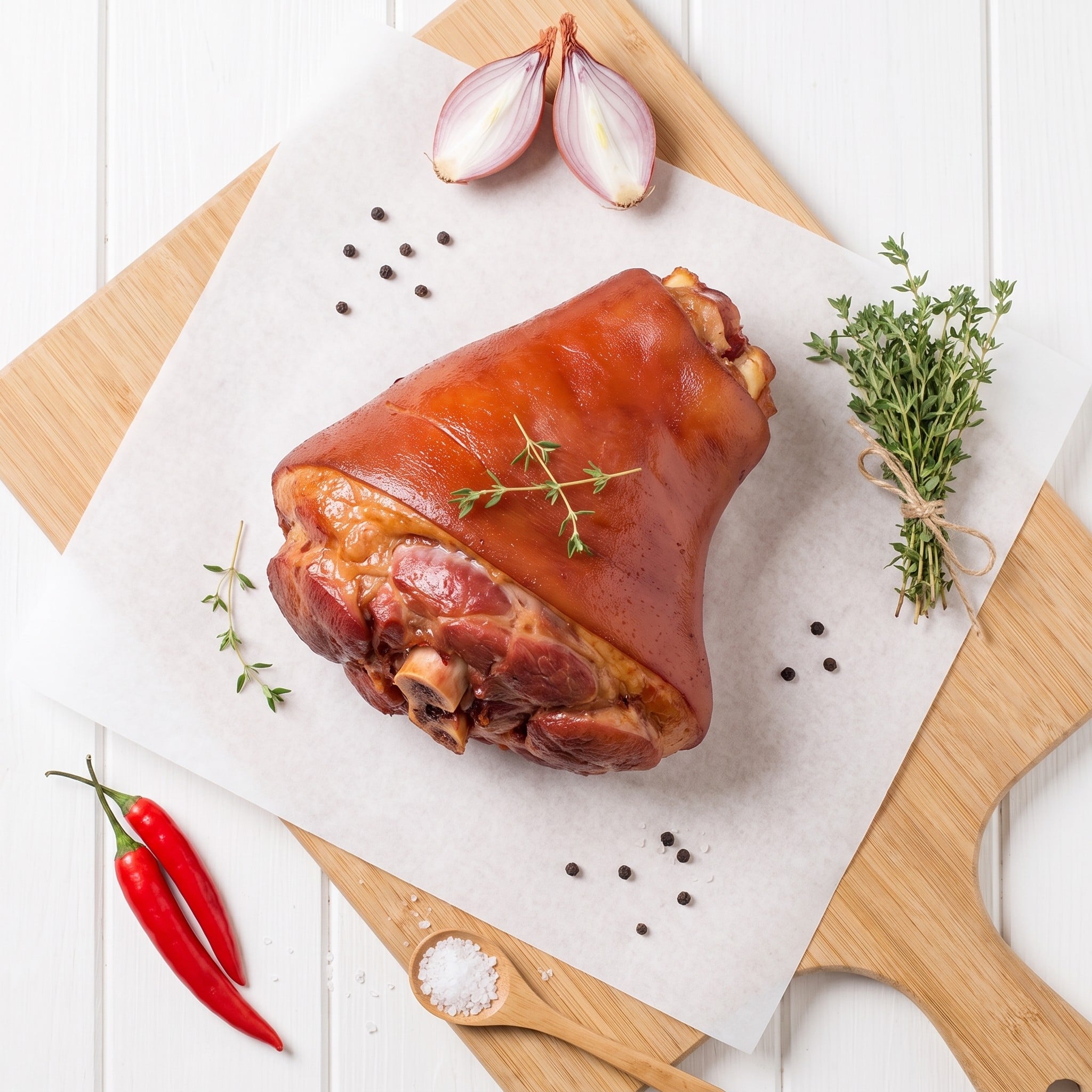 Smoked Ham Hocks 3 Smoked Ham Hocks - Overhead