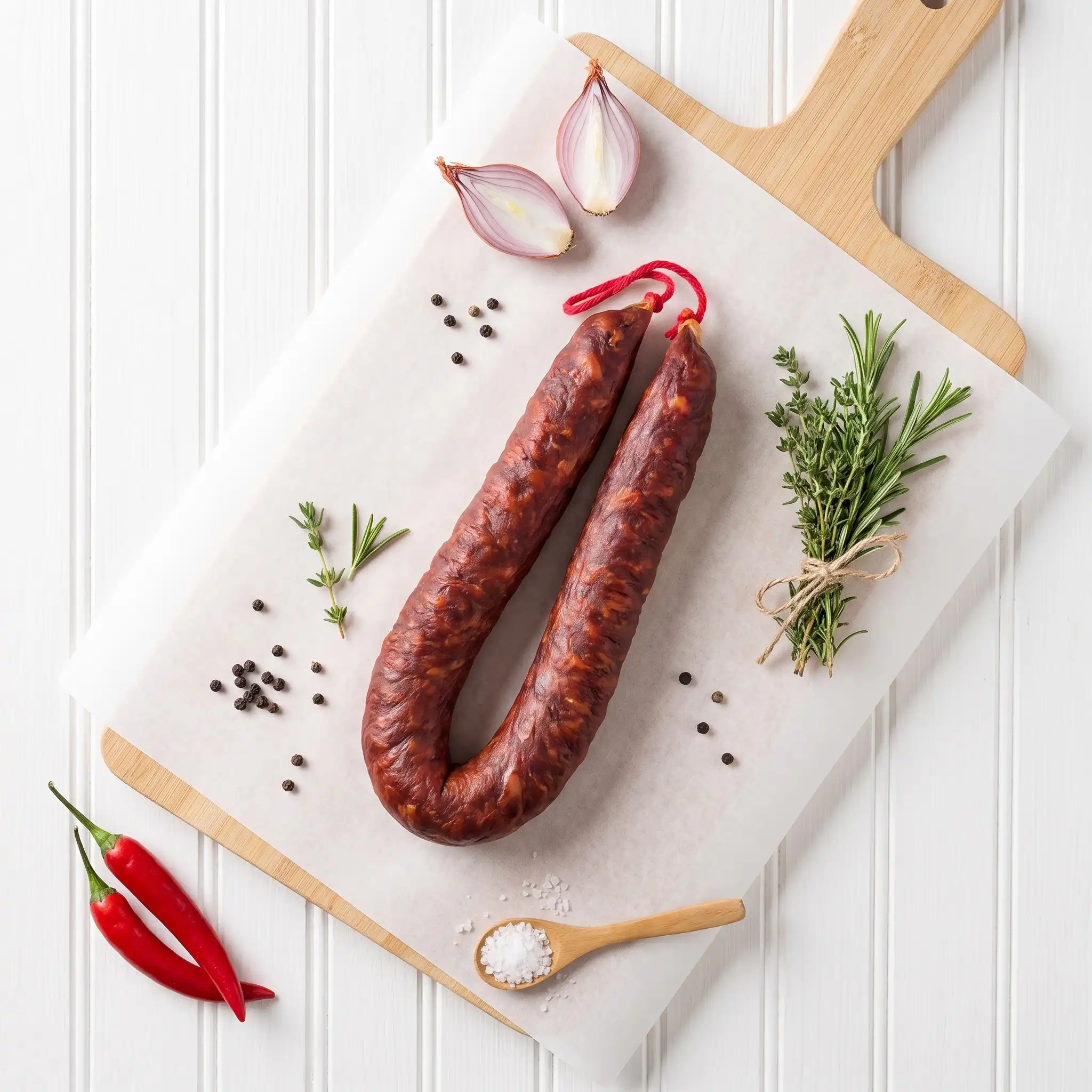 Spanish Chorizo 3 Spanish Chorizo - Overhead