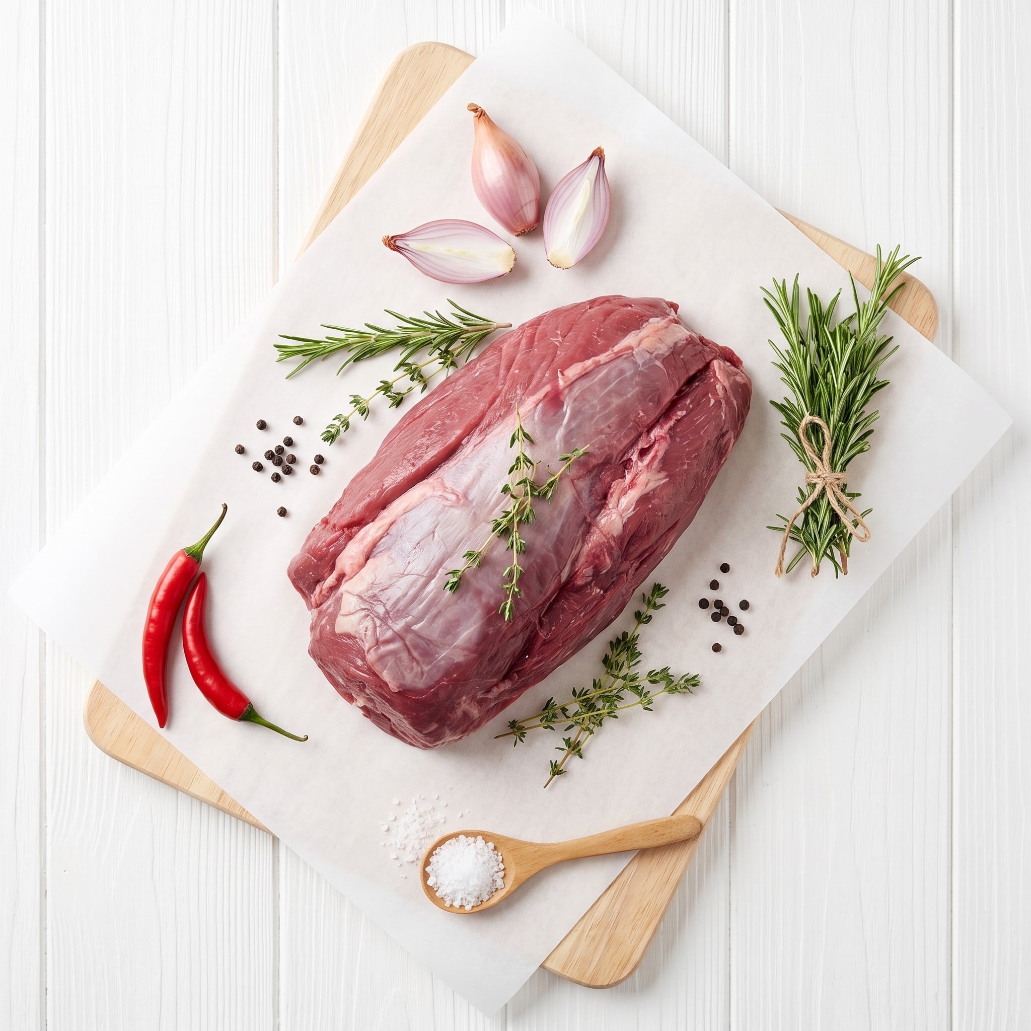 Whole Beef Fillet Steak 2 Whole Beef Fillet Steak - Overhead